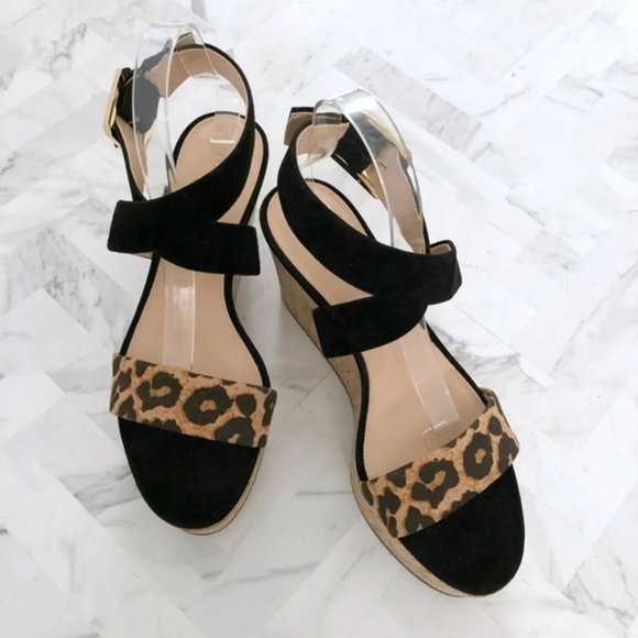 VERONICA BEARD Hurley Leopard-Print Platform Wedge Sandals - Picture 8 of 8